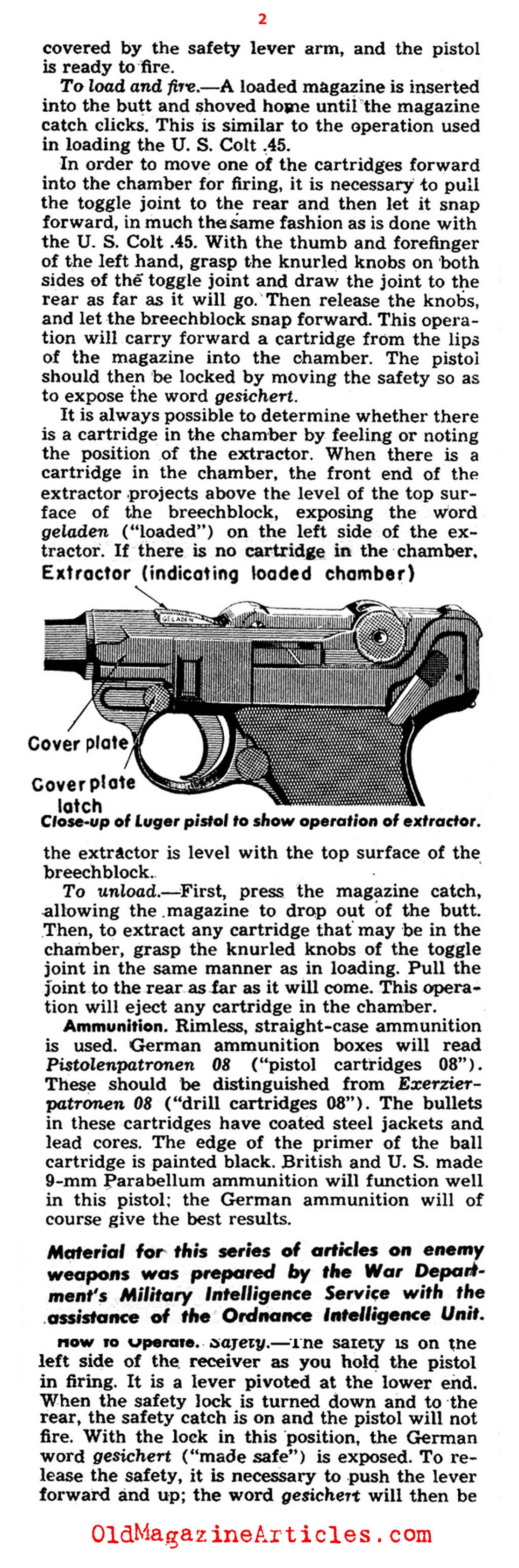 The German Luger  (Yank Magazine, 1943)